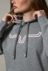 Kimes Womens Heather Grey Outlier Pullover Hoodie