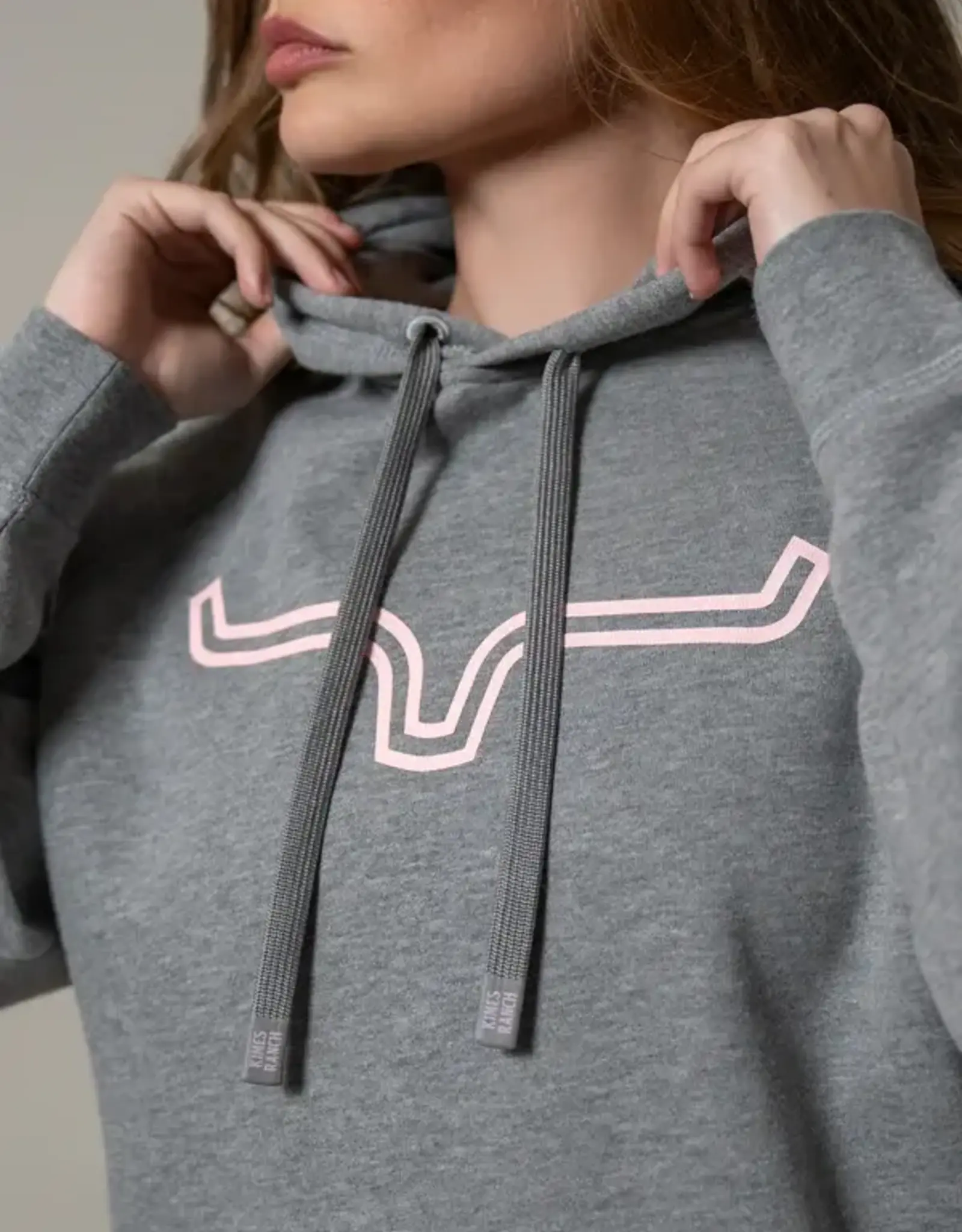 Kimes Womens Heather Grey Outlier Pullover Hoodie