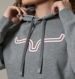 Kimes Womens Heather Grey Outlier Pullover Hoodie