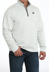 Cinch Mens Cinch Grey Fleece Lined Quarter Zip Sweater S - 4X