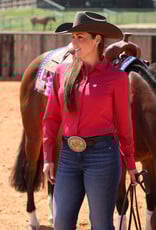 Cinch Womens Cinch Red Arenaflex Long Sleeve Button Arena Shirt