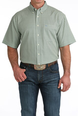 Cinch Mens Cinch Green Print Short Sleeve Arena Flex Western Button Shirt