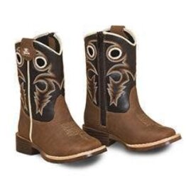Boys Toddler Trace Brown Black Western Cowboy Boot