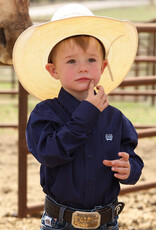 Cinch Boys Toddler Cinch Solid Dark Royal Blue Long Sleeve Western Button Shirt