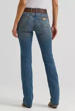 Womens Wrangler Retro Mae Mid Rise Med Stonewash