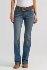 Womens Wrangler Retro Mae Mid Rise Med Stonewash