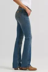 Womens Wrangler Retro Mae Mid Rise Med Stonewash