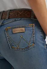 Womens Wrangler Retro Mae Mid Rise Med Stonewash