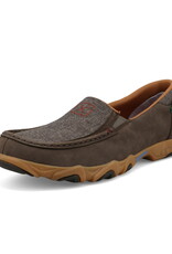 Mens Twisted X Eco Dust and Cocoa Slip On Driving Moc
