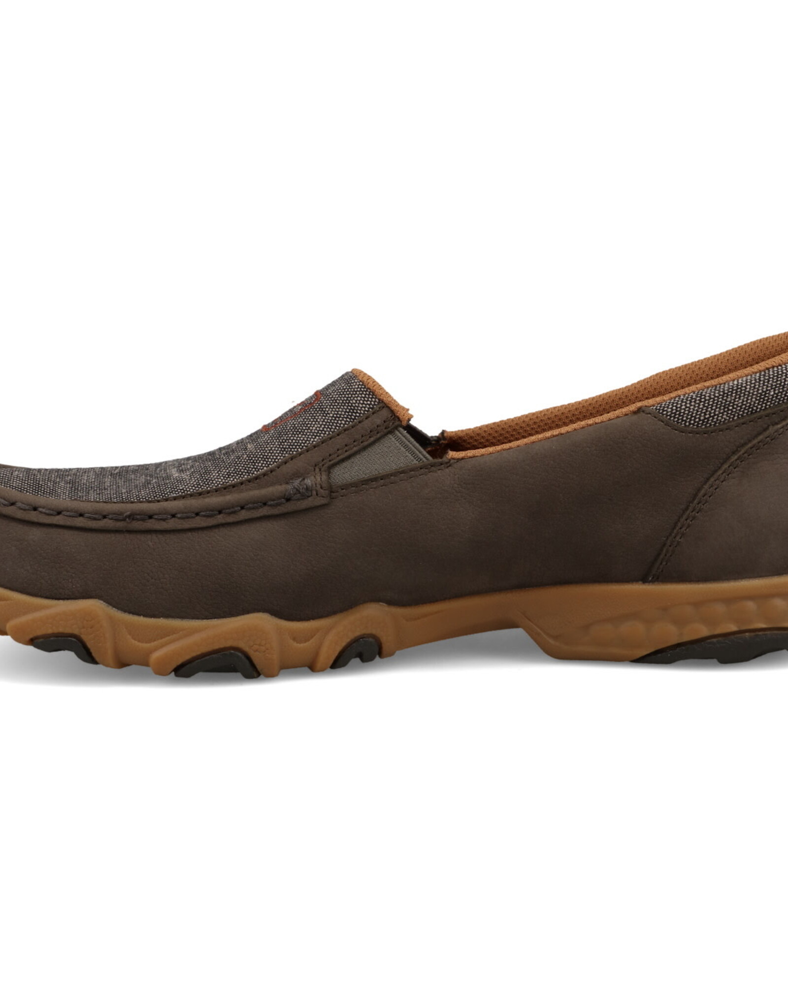 Mens Twisted X Eco Dust and Cocoa Slip On Driving Moc