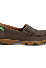 Mens Twisted X Eco Dust and Cocoa Slip On Driving Moc