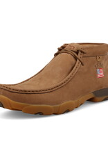 Mens Camel American Flag Twisted X Driving Moc