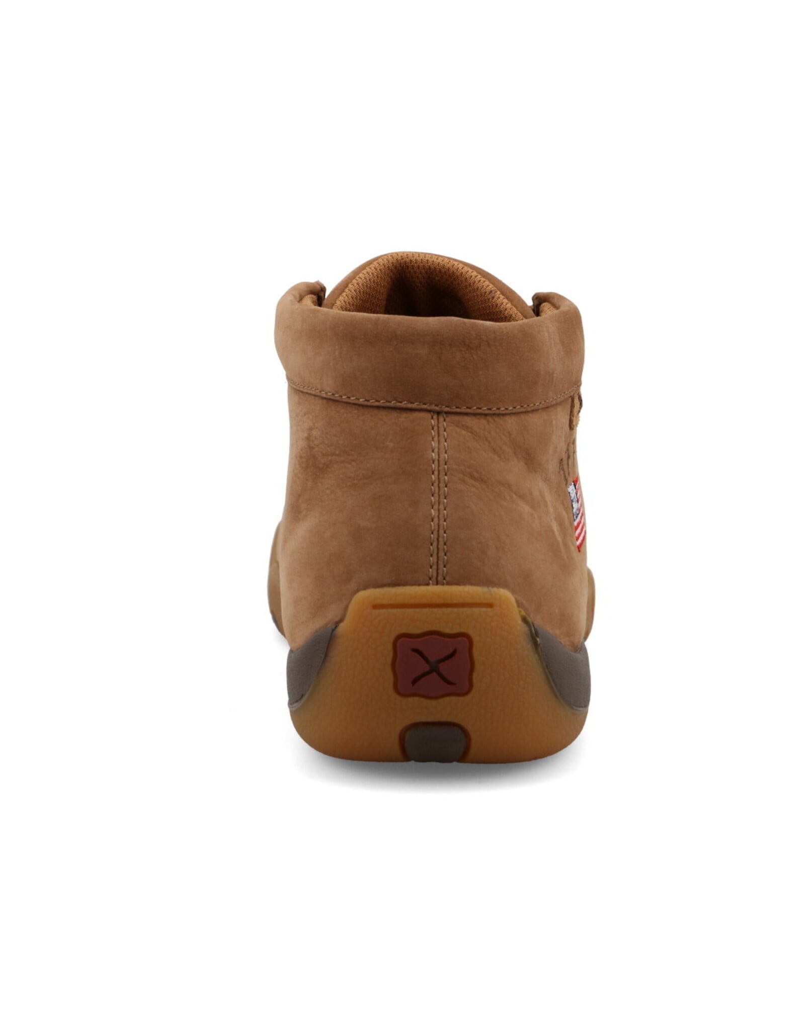 Mens Camel American Flag Twisted X Driving Moc Shoe