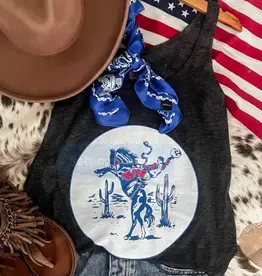 Arrow F Womens Desert Rodeo Western Graphic Tank Top