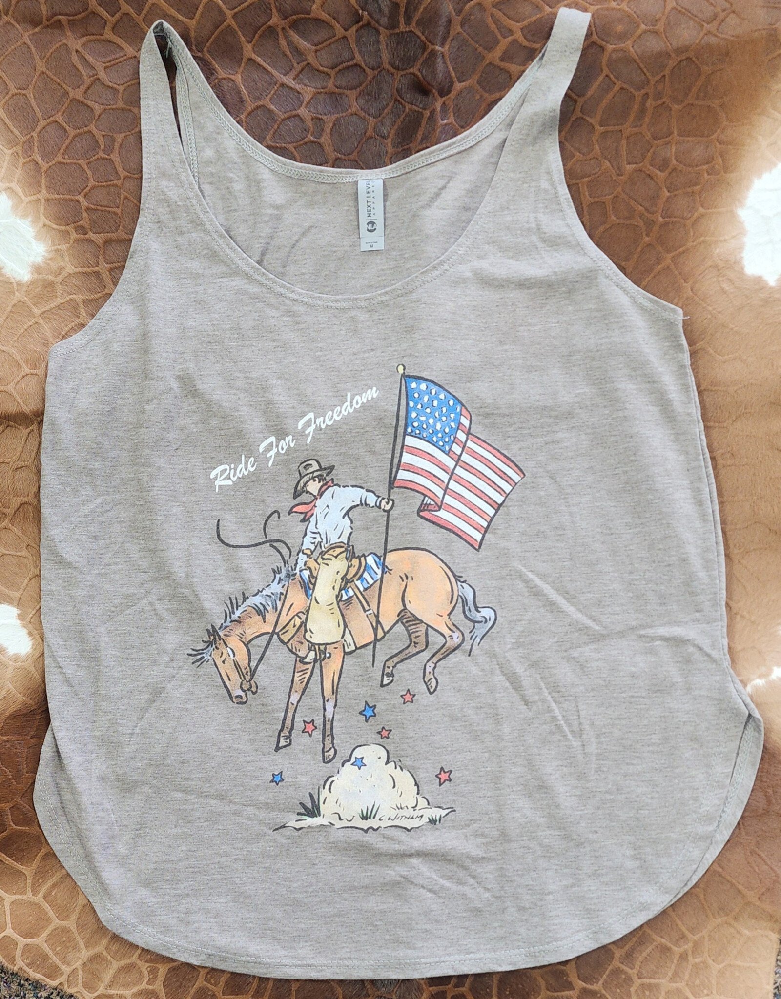 Arrow F Womens Ride For Freedom Western Graphic Tank Top