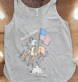 Arrow F Womens Ride For Freedom Western Graphic Tank Top