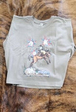 Arrow F Womens Rodeo Firecracker Western Graphic Muscle Tank