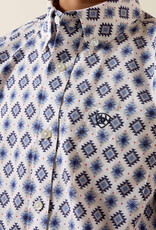 Ariat Boys Ariat White Baxter Southwest Button Short Sleeve Shirt