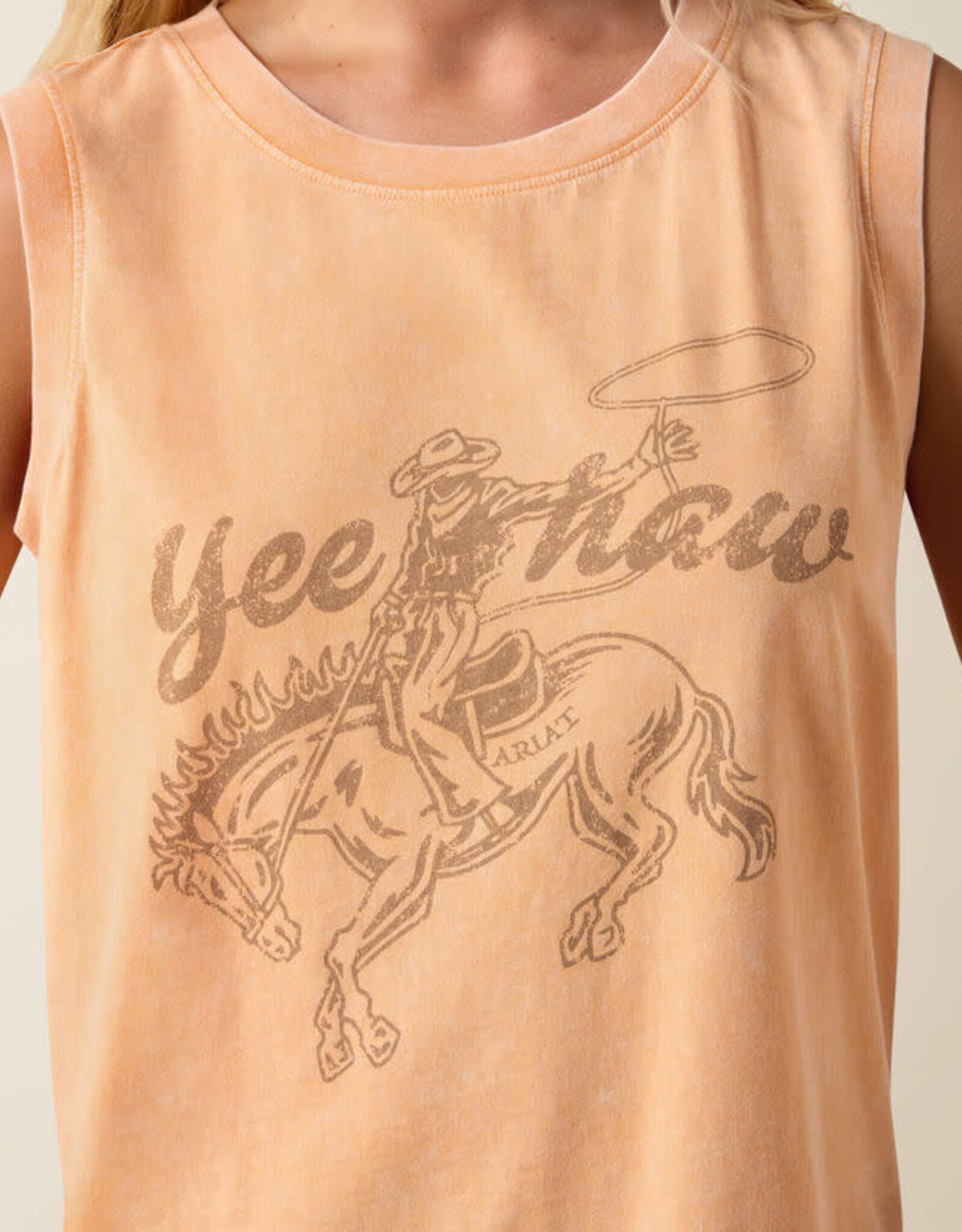 Ariat Womens Ariat Light Orange Wild Roper Tank Top
