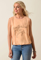Ariat Womens Ariat Light Orange Wild Roper Tank Top