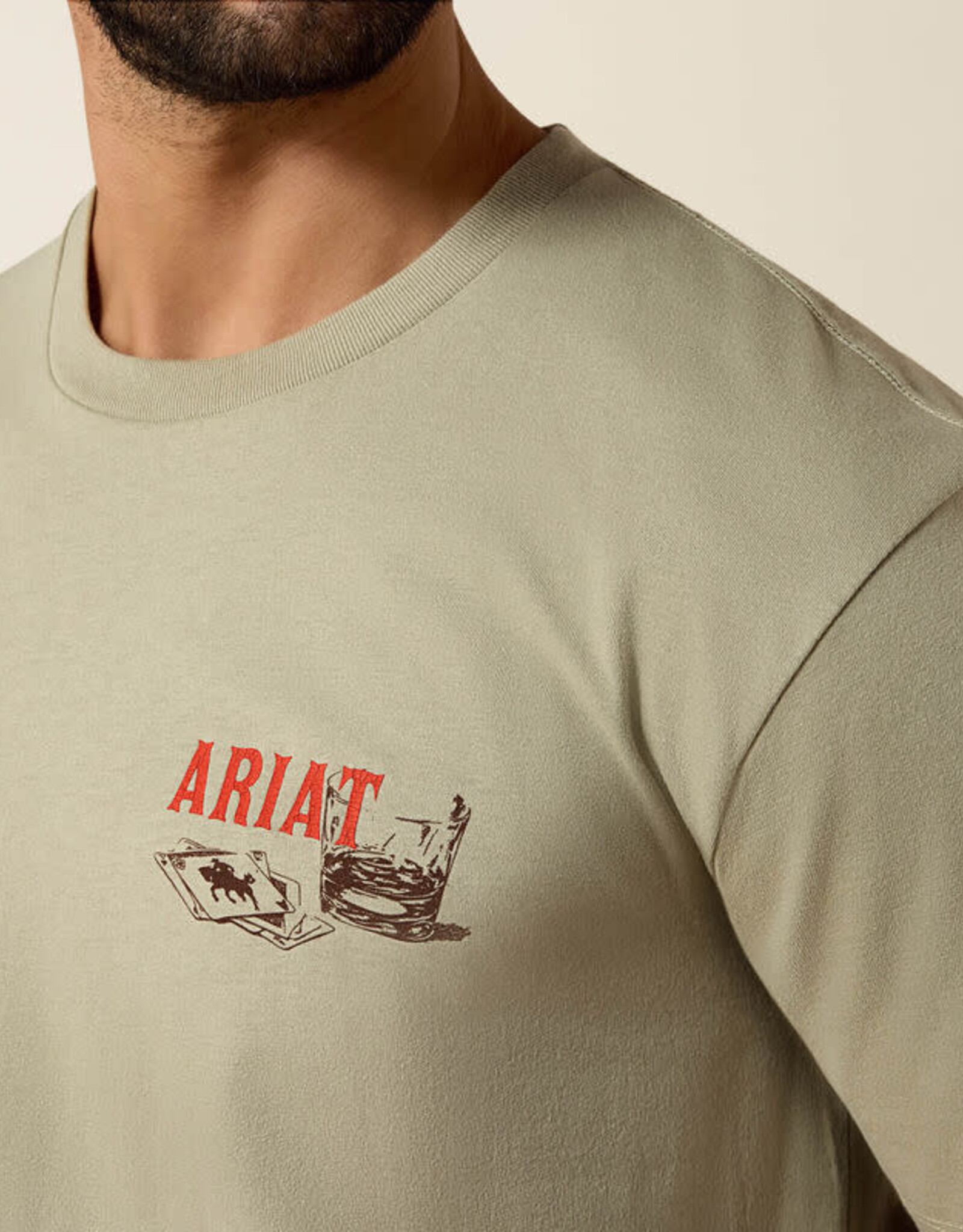Ariat Mens Ariat Whisky Uno Classic Fit Short Sleeve T-Shirt