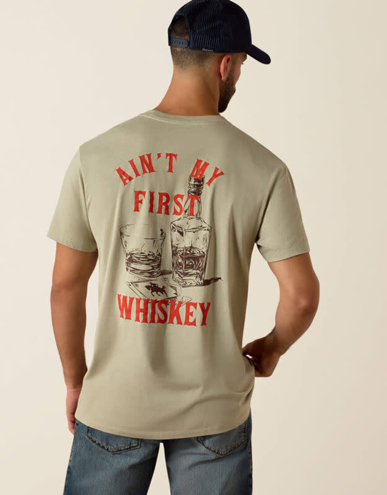 Ariat Mens Ariat Whisky Uno Classic Fit Short Sleeve T-Shirt