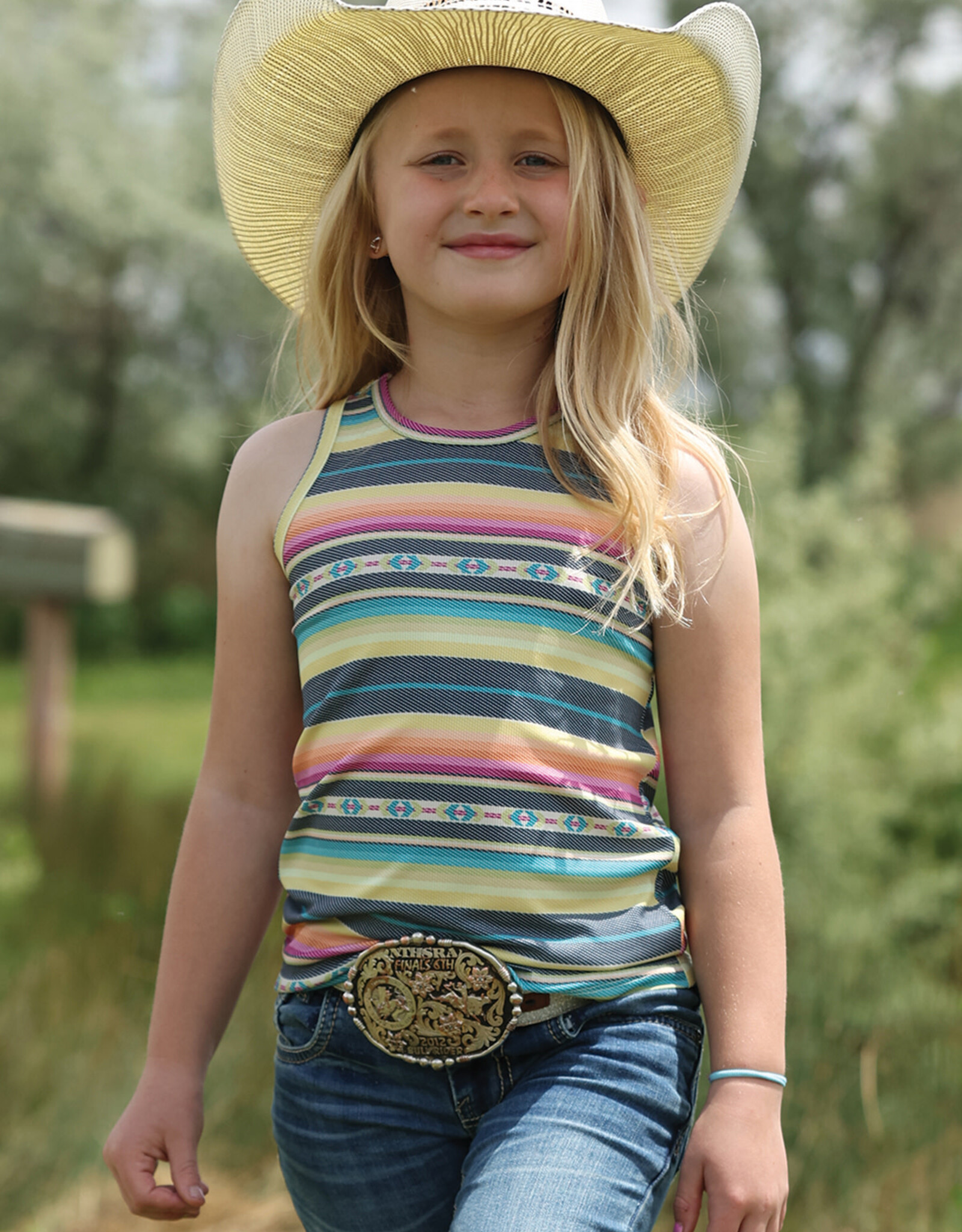 Cruel Girl Girls Yellow Serape Tank Top