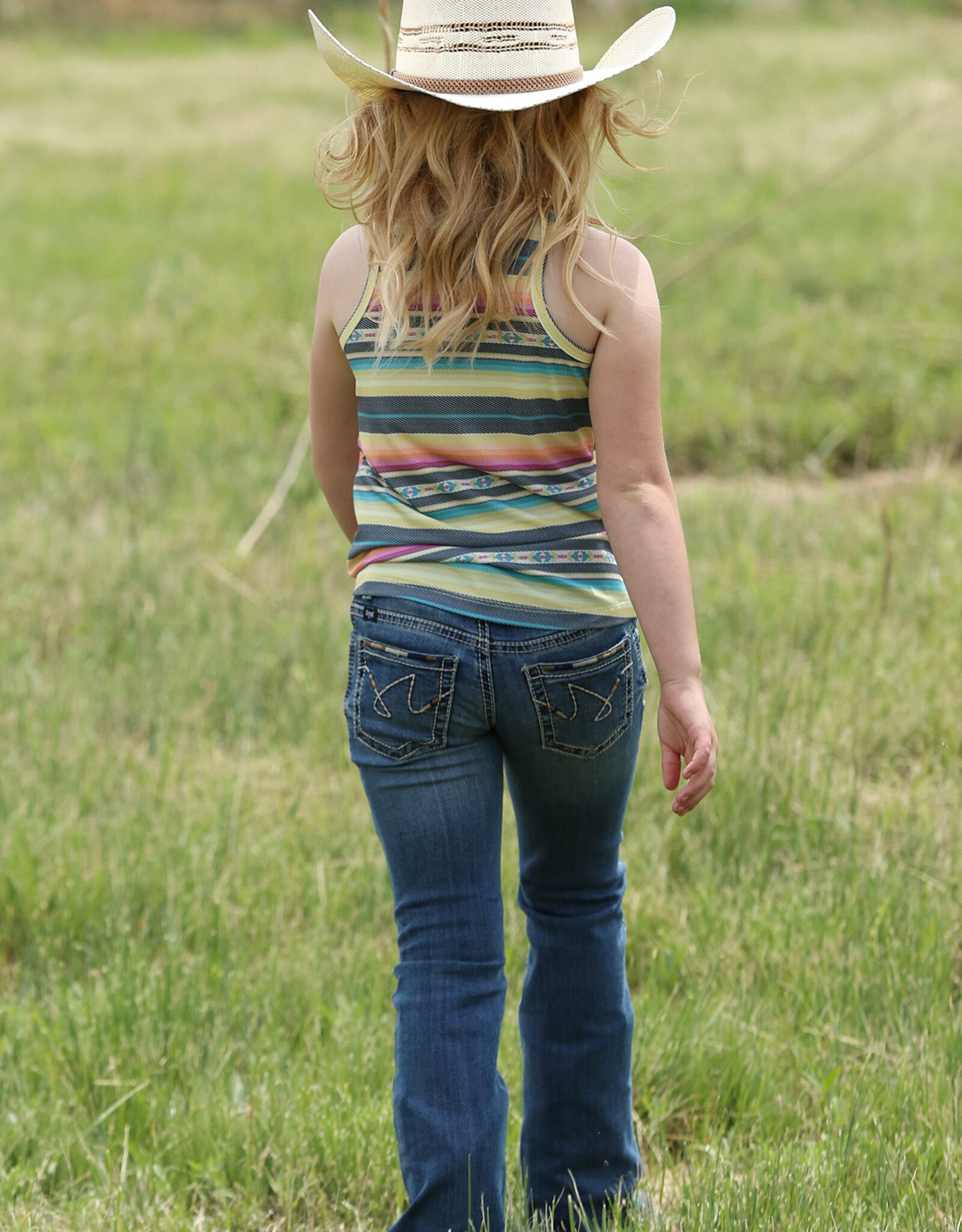 Cruel Girl Girls Yellow Serape Tank Top