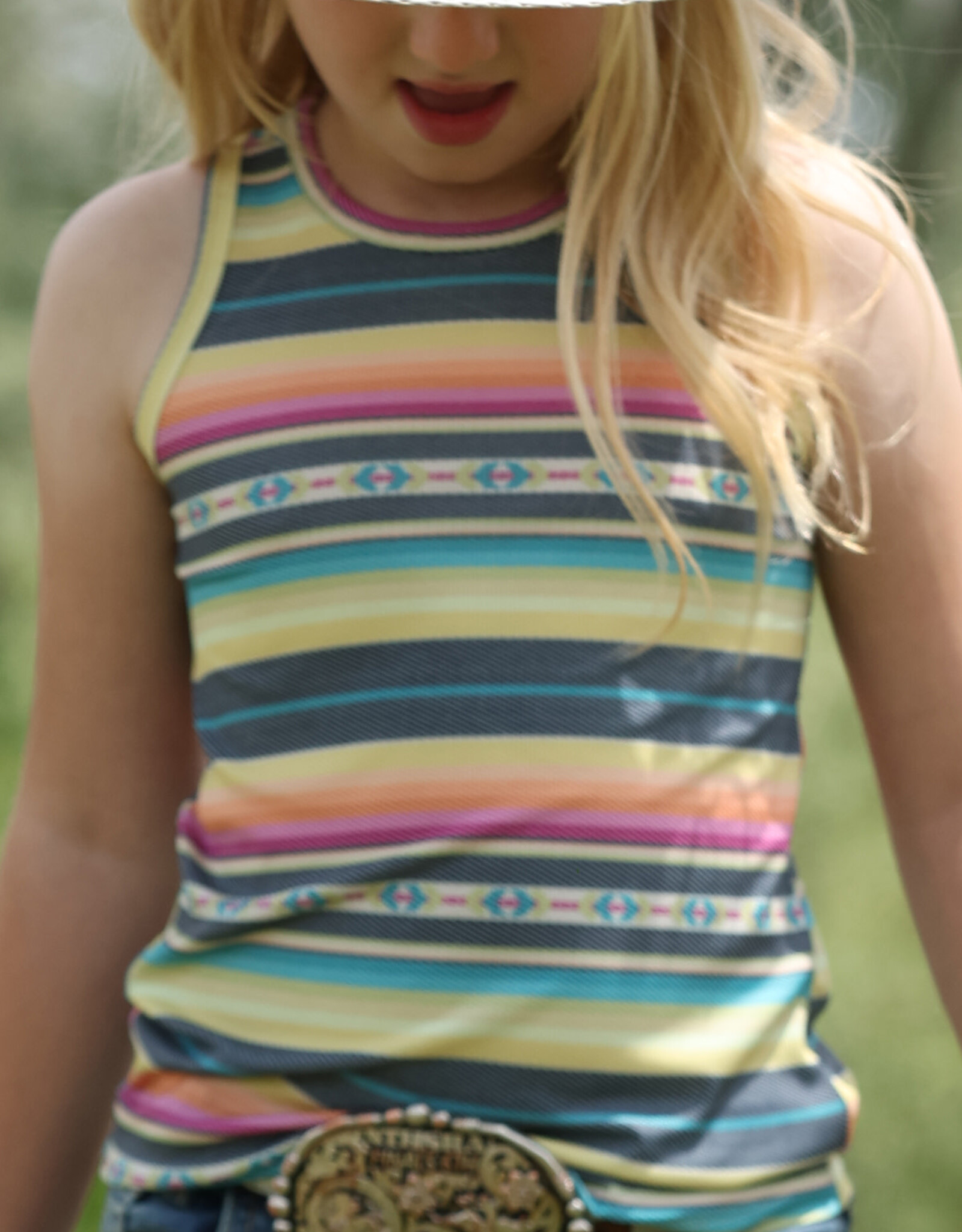 Cruel Girl Girls Yellow Serape Tank Top