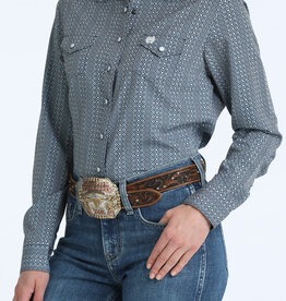 Cinch Womens Cinch Light Blue Arena Flex Long Sleeve Snap Shirt