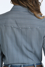 Cinch Womens Cinch Light Blue Arena Flex Long Sleeve Snap Shirt