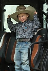 Cinch Boys Toddler Cinch Blue and Brown Paisley Long Sleeve Western Button Shirt