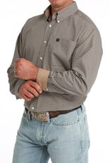 Cinch Mens Classic Cinch Black Khaki Print Long Sleeve Western Button Shirt