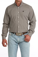 Cinch Mens Classic Cinch Black Khaki Print Long Sleeve Western Button Shirt