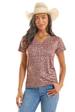 Womens Panhandle Slim Western Print Short Sleeve Performance Shirt