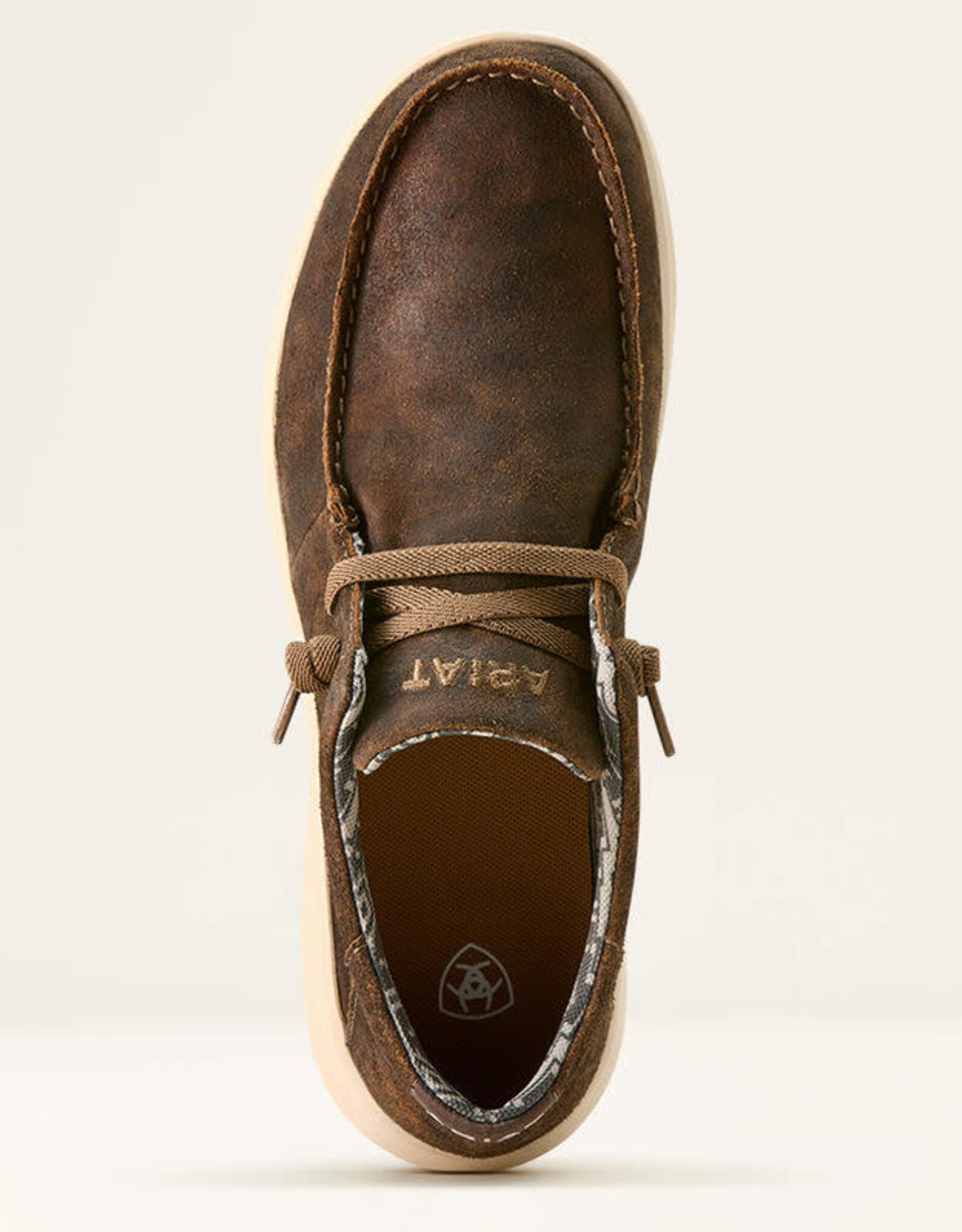 Ariat Mens Ariat Hilo Stretch Lace Up Western Brown Shoe