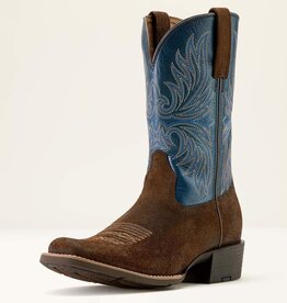 Ariat Mens Ariat Chocolate Smokehouse Roughout Cutter Toe Western Cowboy Boot