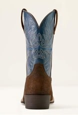 Ariat Mens Ariat Chocolate Smokehouse Roughout Cutter Toe Western Cowboy Boot