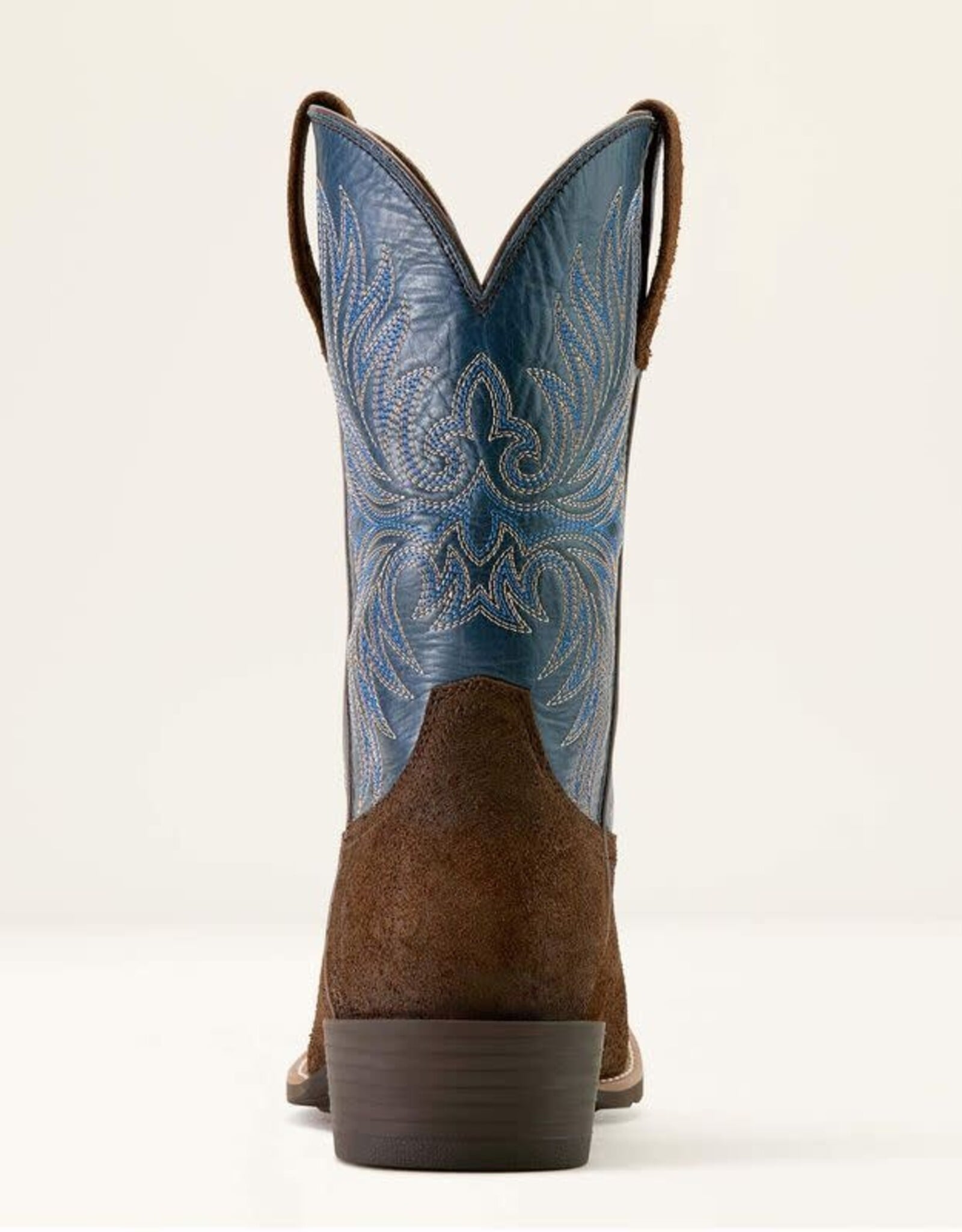 Ariat Mens Ariat Chocolate Smokehouse Roughout Cutter Toe Western Cowboy Boot
