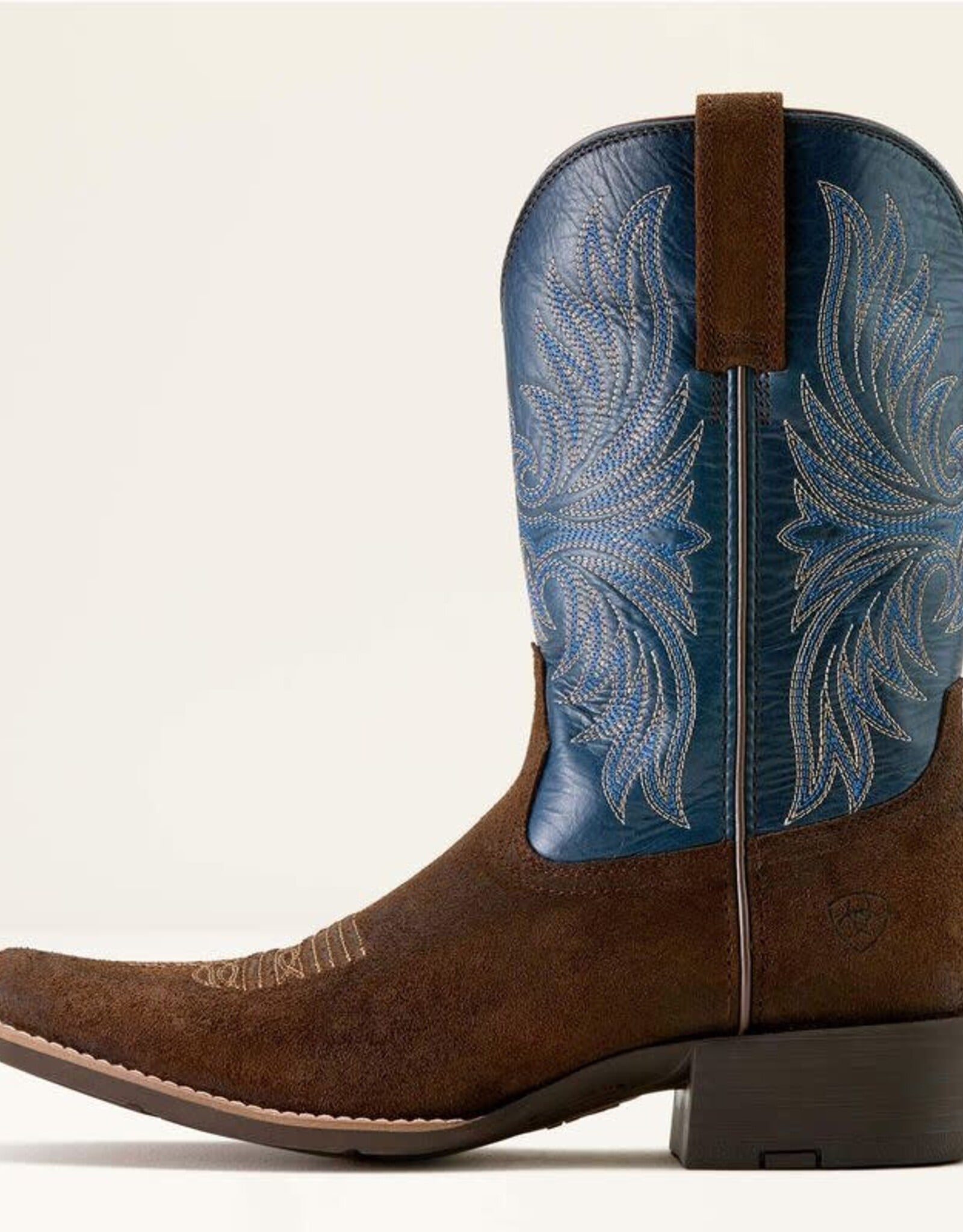 Ariat Mens Ariat Chocolate Smokehouse Roughout Cutter Toe Western Cowboy Boot