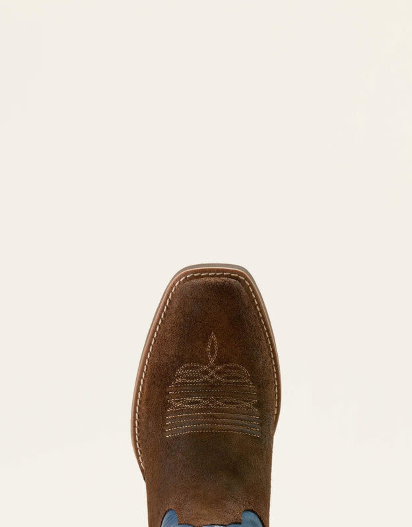 Ariat Mens Ariat Chocolate Smokehouse Roughout Cutter Toe Western Cowboy Boot