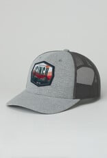 Cinch Mens Cinch Pioneers & Patriots Patch Grey Mesh Snapback Trucker Ball Cap