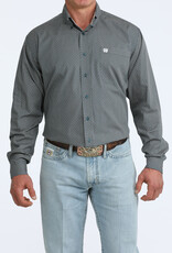 Cinch Mens Classic Cinch Teal Geo Print Long Sleeve Western Button Shirt