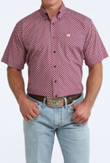 Cinch Mens Cinch Short Sleeve Purple Geo Print Western Button Shirt
