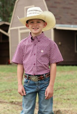 Cinch Boys Cinch Purple Geo Short Sleeve Button Western Shirt
