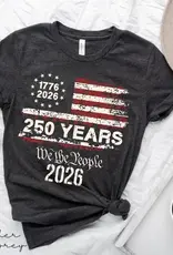 250 Years We The People Charcoal Short Sleeve T-shirt