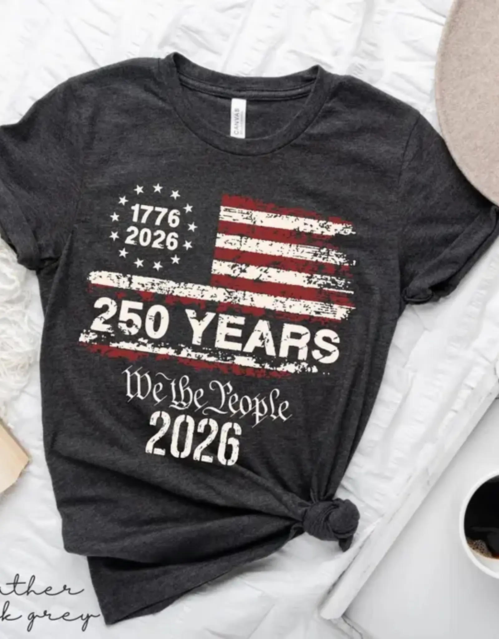 250 Years We The People Charcoal Short Sleeve T-shirt