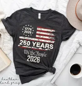 250 Years We The People Charcoal Short Sleeve T-shirt