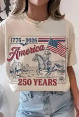 250 Years America Sand Short Sleeve T-shirt