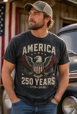250 Years America Black Eagle Short Sleeve T-shirt